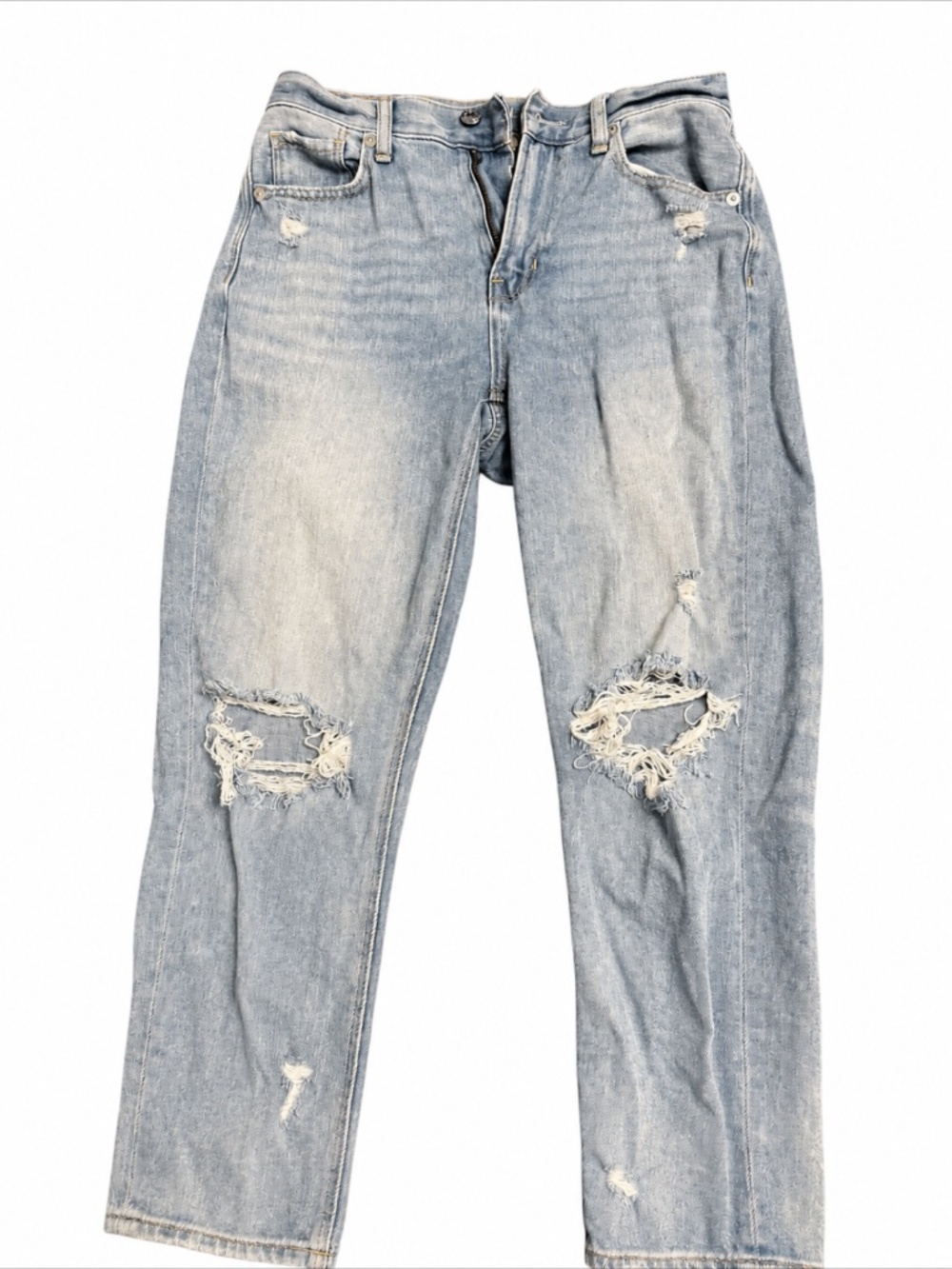 American Eagle Distressed Skinny Jeans Light Wash Size 0 X-Short
